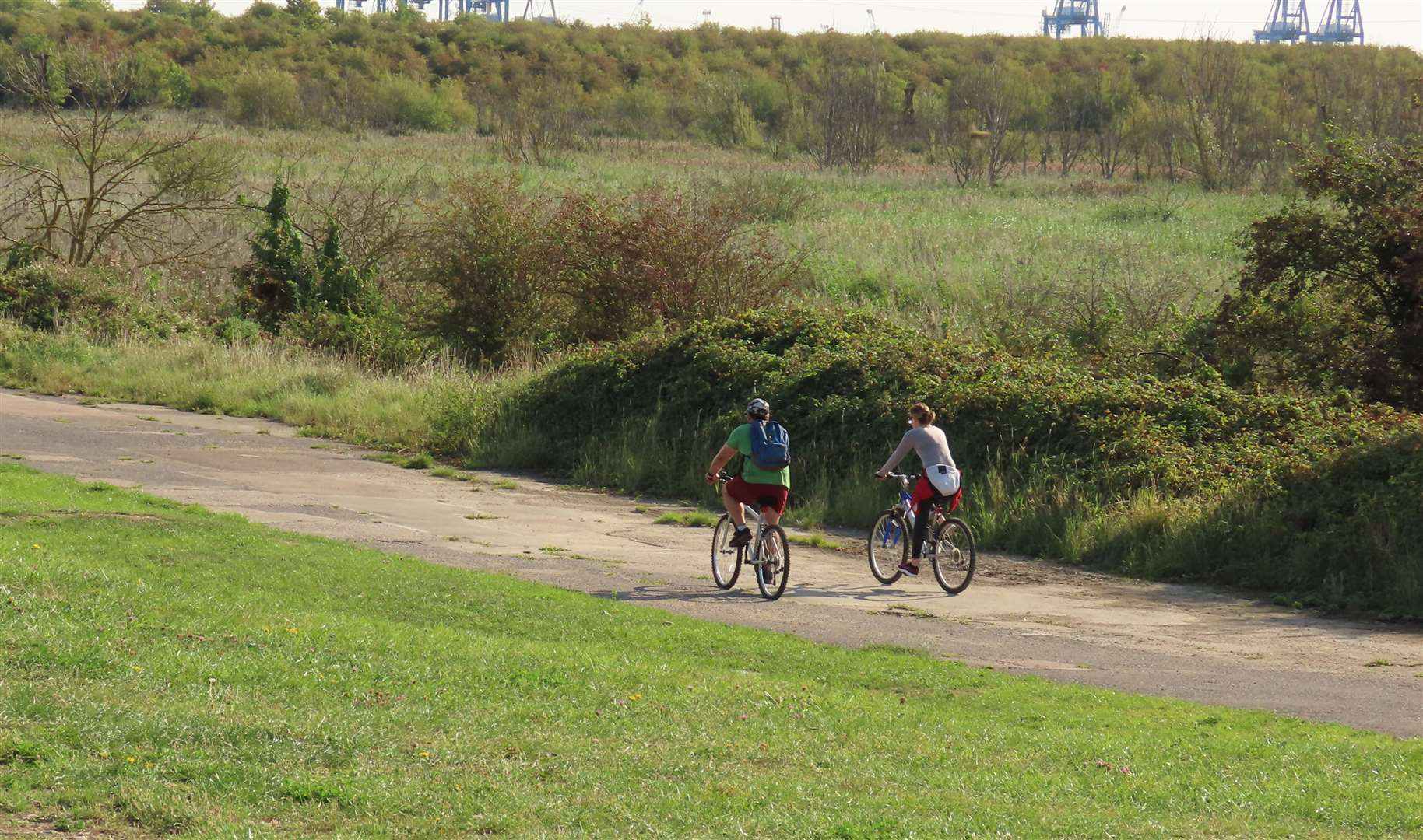 Cycling at the Swanscombe Peninsula. Photo: Donna Zimmer