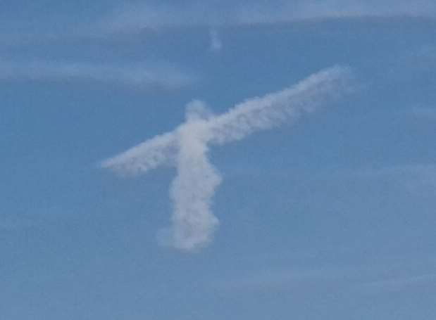 The cloud looks like an angel. Picture: SWNS.