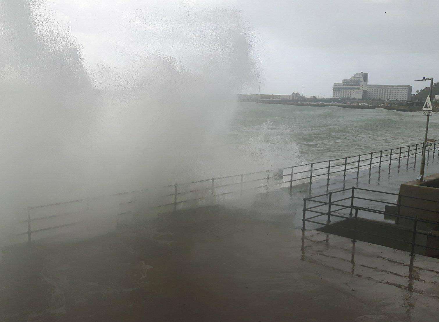Folkestone felt some effect of Storm Brian