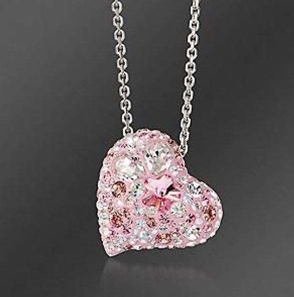 This silver necklace with a heart pendant was among the items stolen Picture: Kent Police