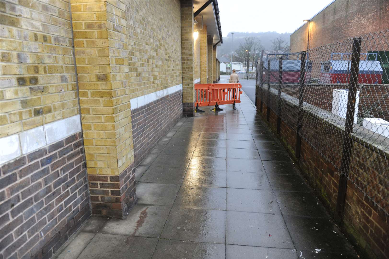 The path at the rear of Asda in Charlton Green