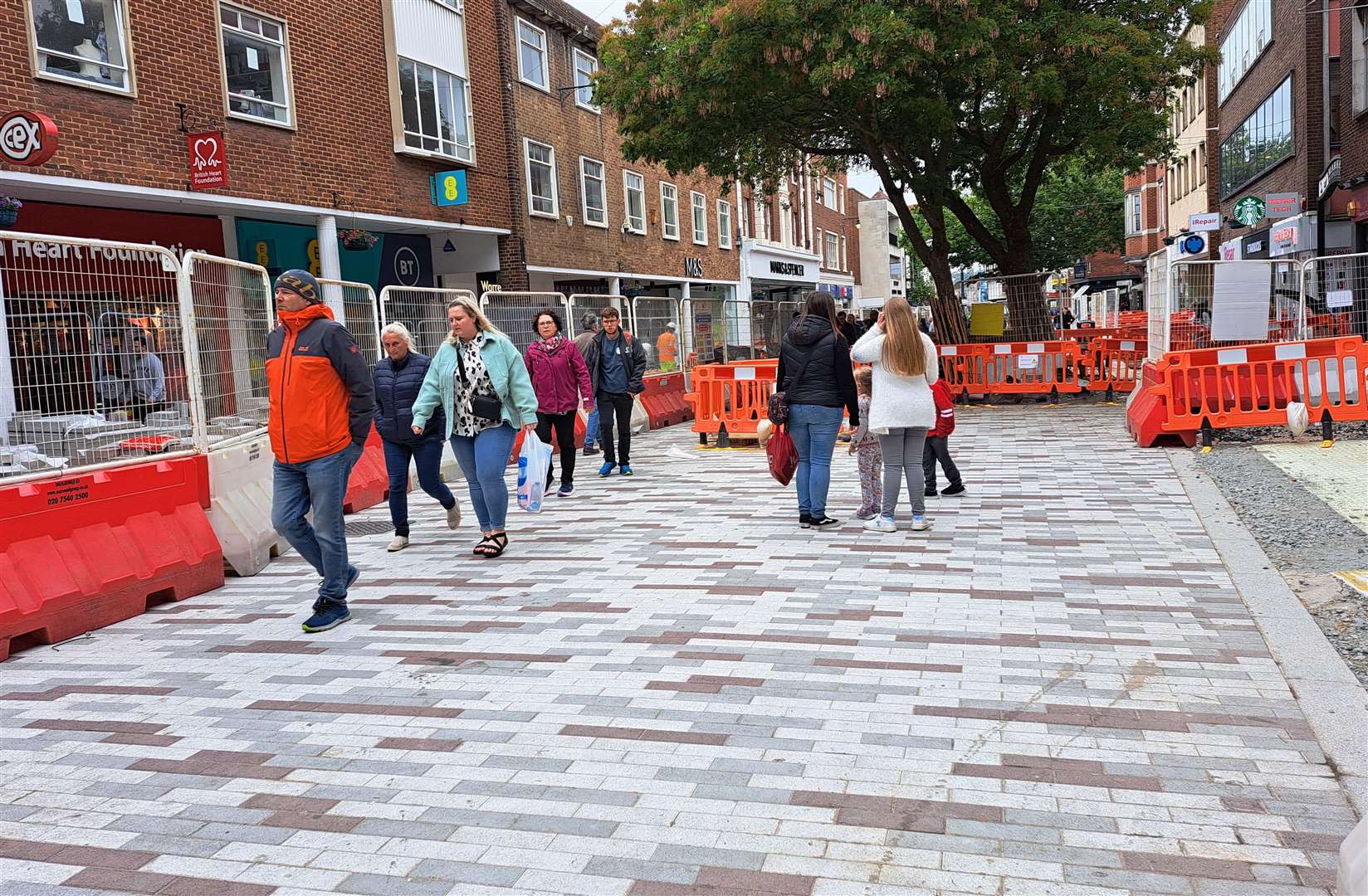 Concern had been raised about the colourful paving used in St George’s Street