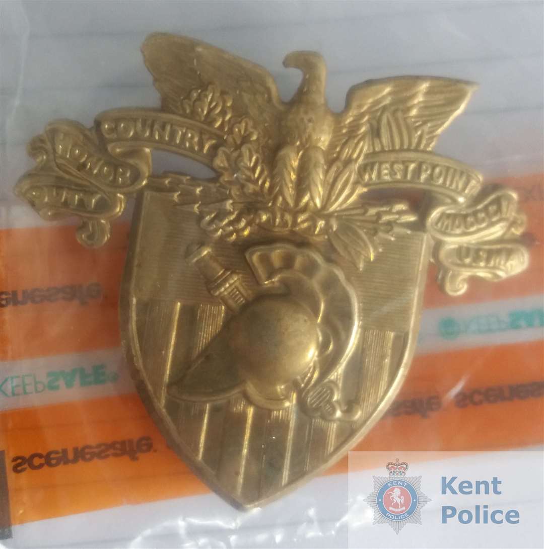 A West Point hat badge was also found in the Broadstairs house