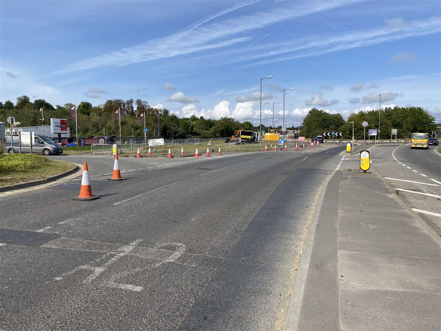 Roadworks to create a sliproad off the Medway City Estate on the Anthonys Way roundabout started in September as part of a £2m project to ease congestion