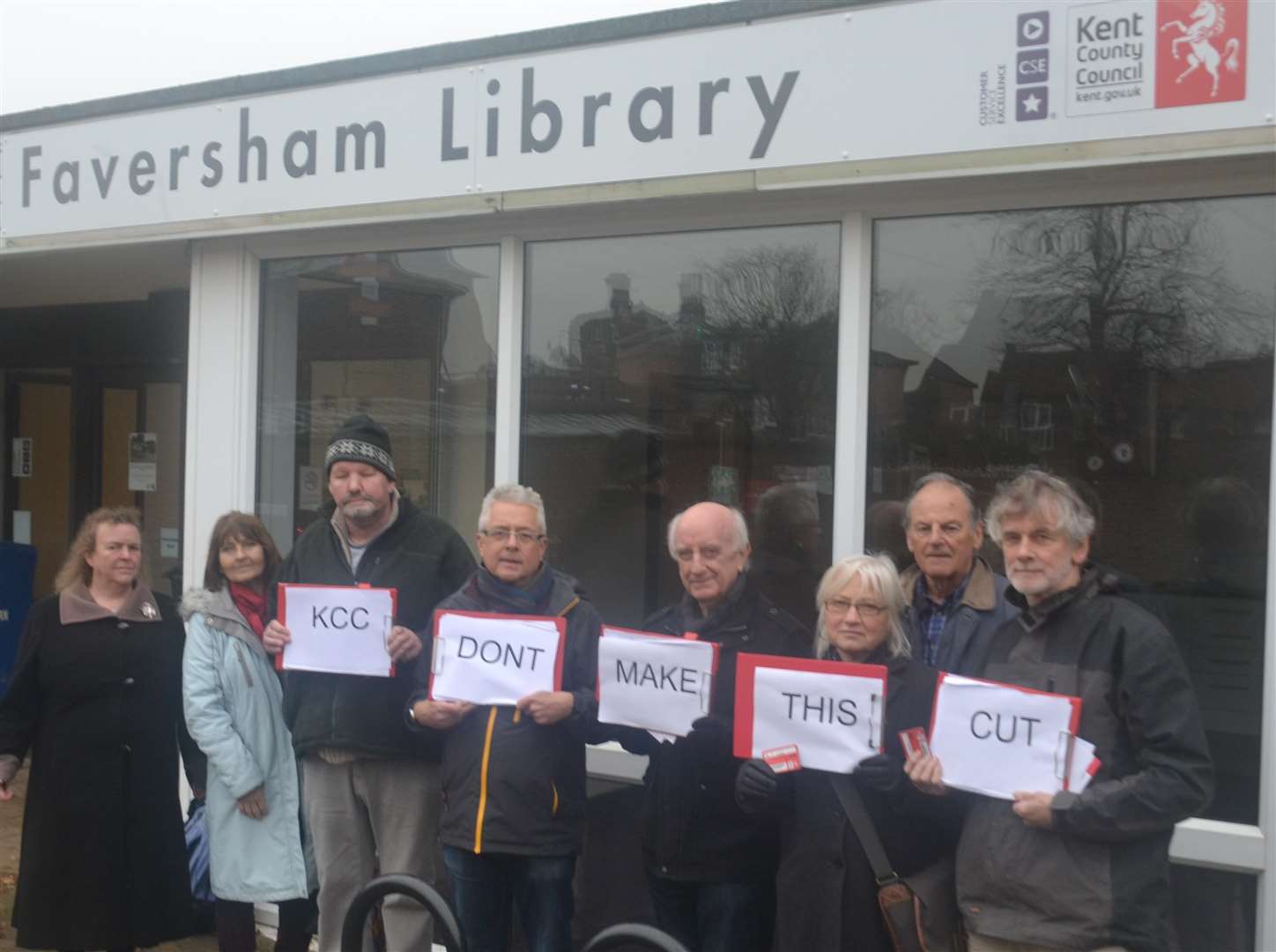 Library users held a protest against proposed cuts