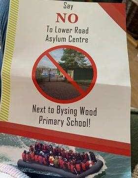Reform UK distributed leaflets opposing the reception centre for asylum-seeking children in Faversham