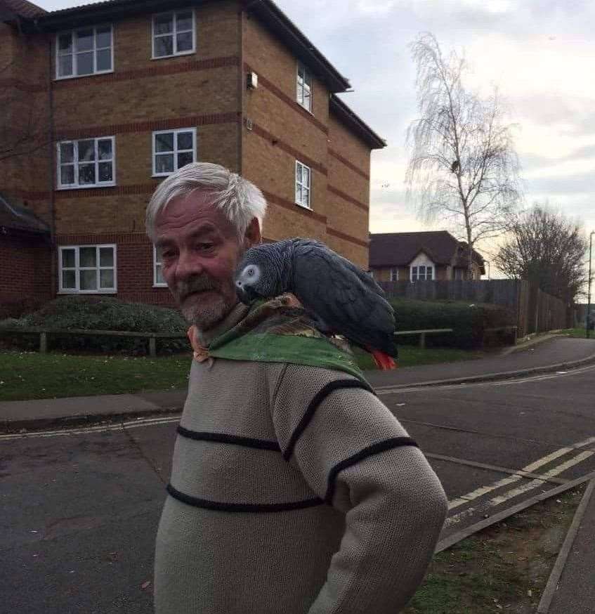 Barrie Chant was rarely seen without his beloved pet parrot Corky