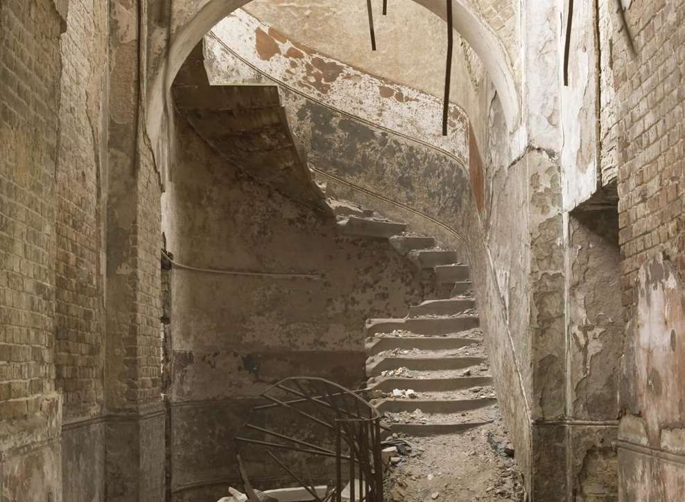 The stairwell inside the Sheerness Dockyard Church - which will be restored
