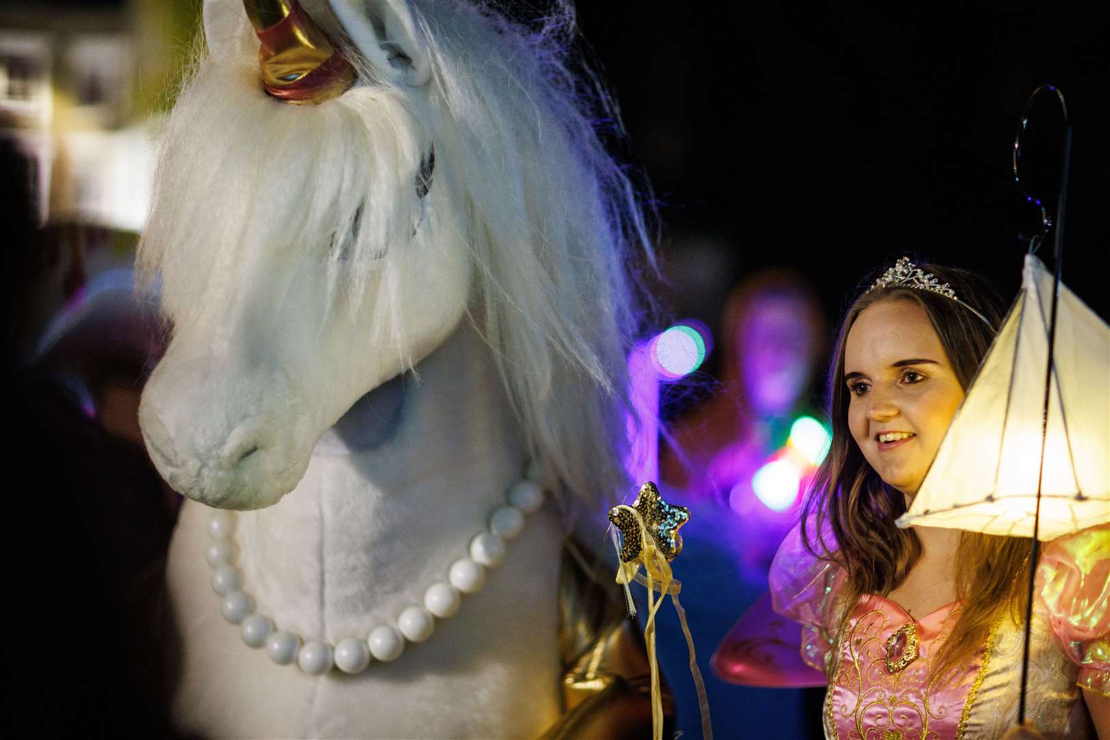 A unicorn formed part of the lantern-lit parade through Canterbury city centre on Friday. Picture: Canterbury BID/Matt Wilson