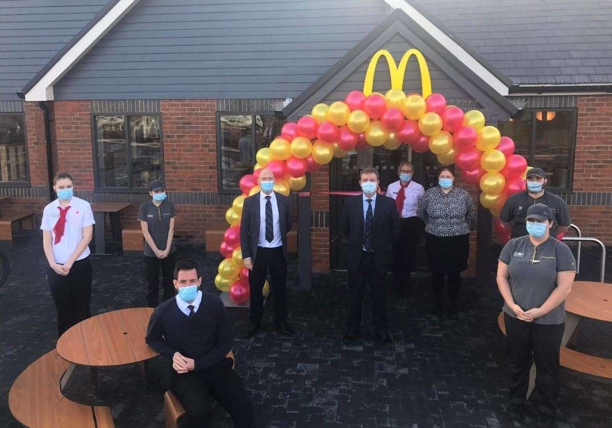 MP Craig Mackinlay at the opening of the new McDonald's restaurant in Broadstairs. Picture: Craig Mackinlay