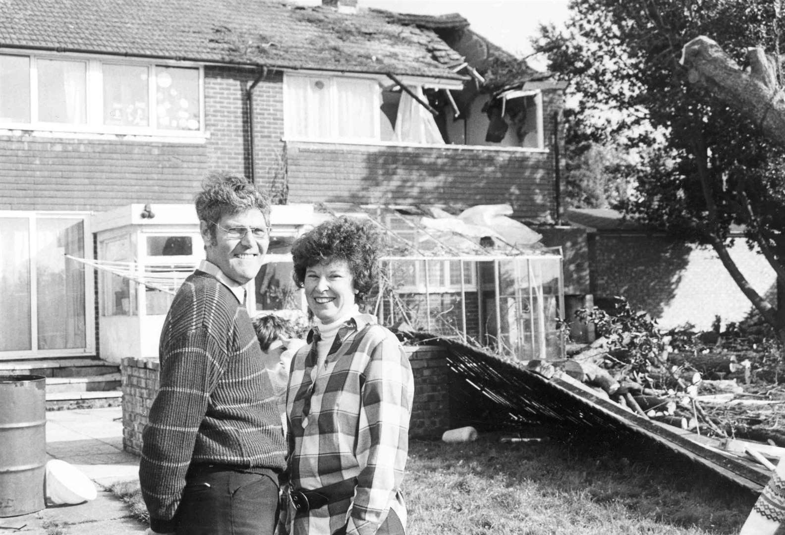 Funnily enough, it was this couple’s house which the tree referred to in the article crashed through – they used to run the off licence just across the road. They look surprisingly chipper given their home was crushed