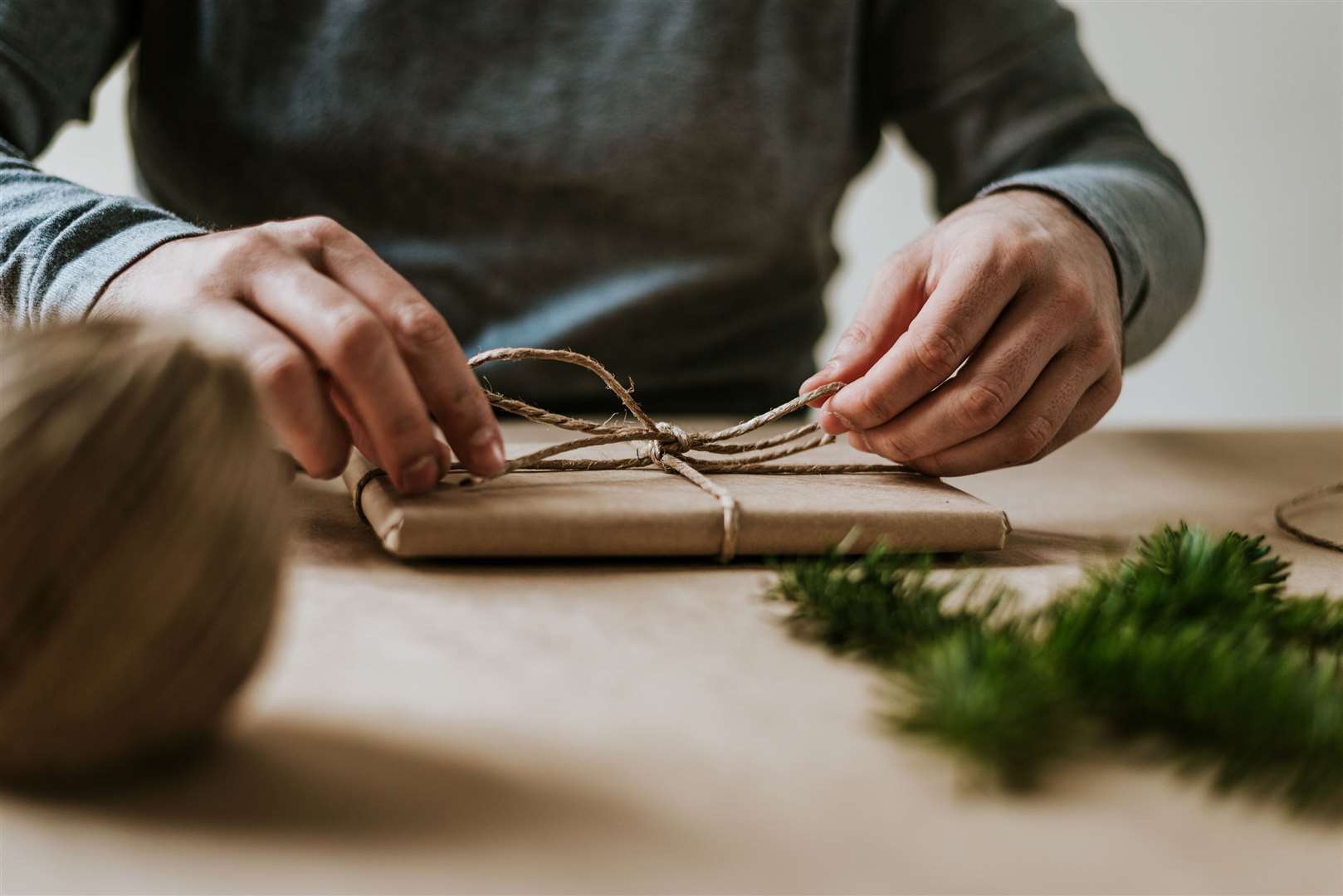 Could you wrap a present in brown paper and string?
