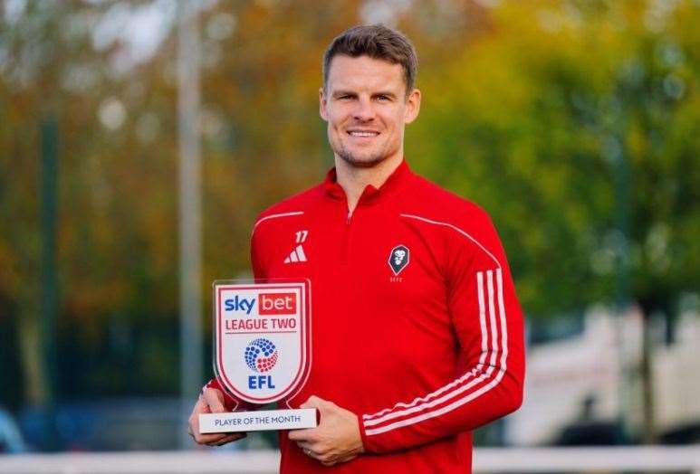 Matt Smith picked up the Sky Bet EFL League Two Player of the Month award for October Picture: EFL