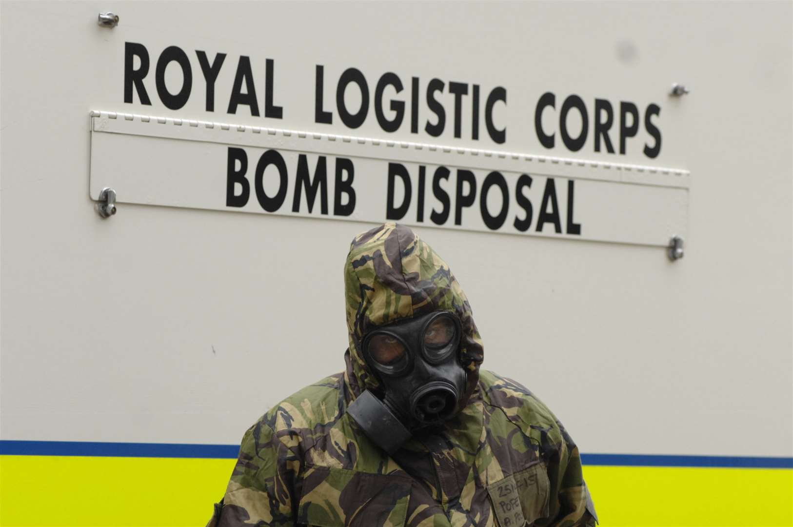 The bomb disposal team attended the road early this morning. Picture: Matthew Reading