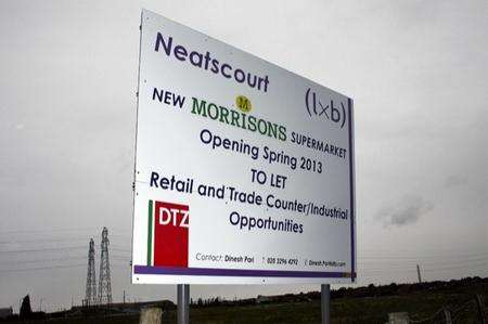 New sign for Morrisons at Thomsett Way