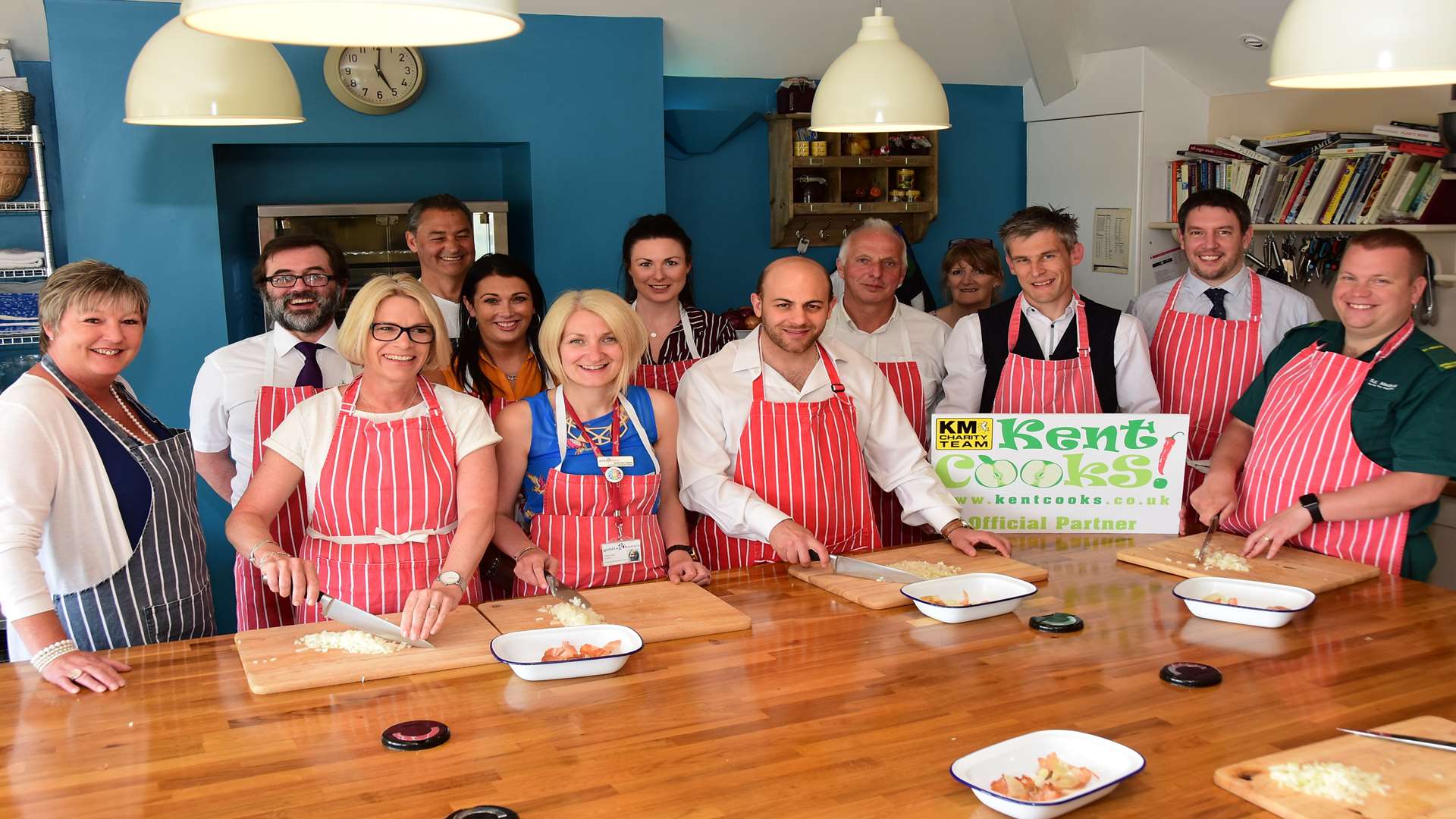 Kent Cooks 2016 key partners showcase their support for the county's official school cookery contest at the Summer Launch event staged at Chequers Kitchen Cookery School on Monday, June 6.