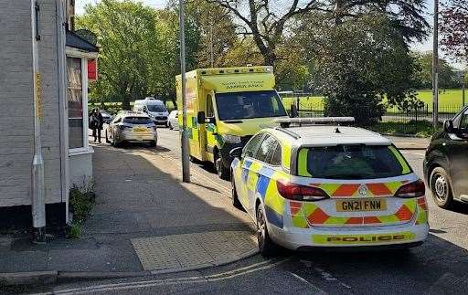 An accident has occurred on at the corner of Orchard Place and Whitstable Road in Faversham.