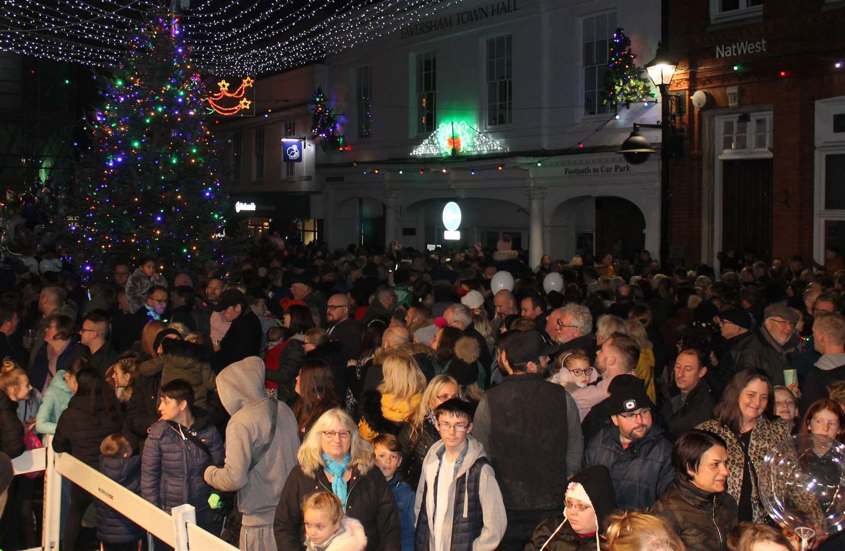 Crowds at Faversham's switch-on event last Christmas