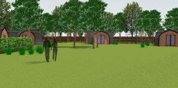 The plans for the four pods will be added to the existing site of Fifield Lodge, Borden. Picture: Glampitect
