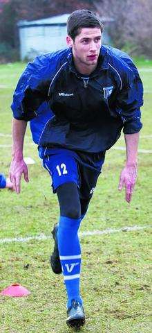 Defender Darren Dennehy during his first training session with the Gills