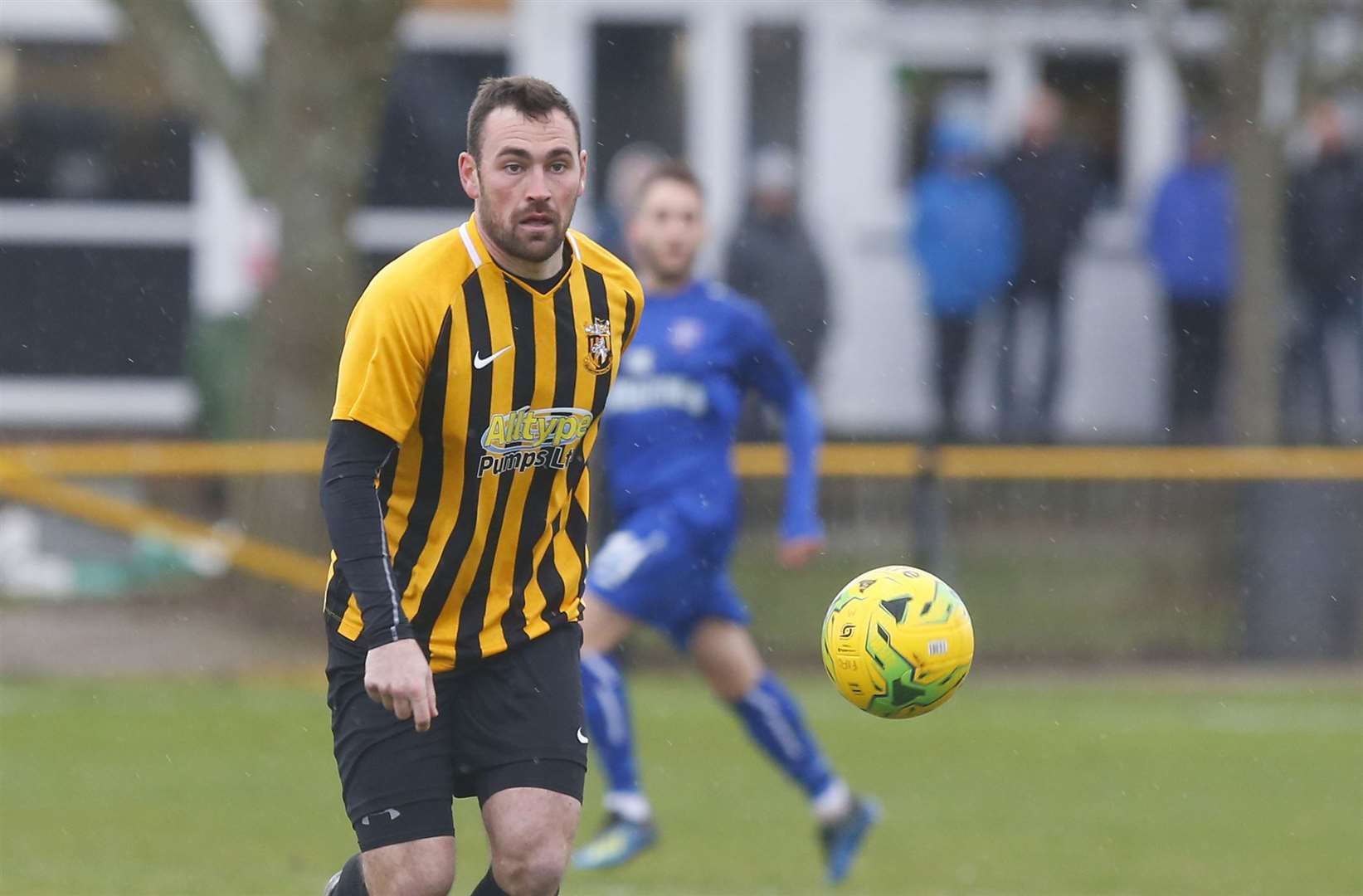 Midfielder Ronnie Dolan bagged a hat-trick in Folkestone's 5-0 victory at Potters Bar. Picture: Andy Jones