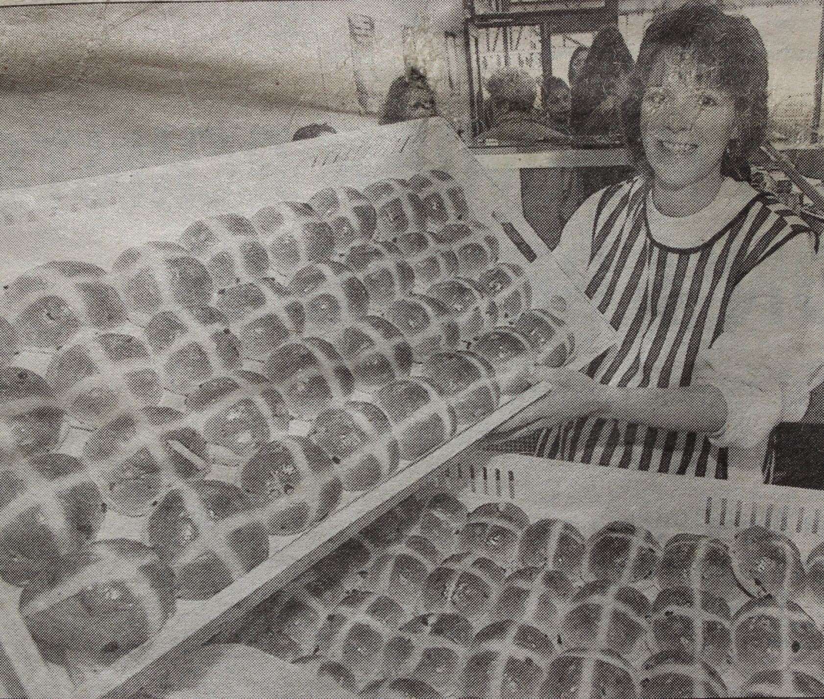 Karen Boyce at the opening of Leysdown Bakery