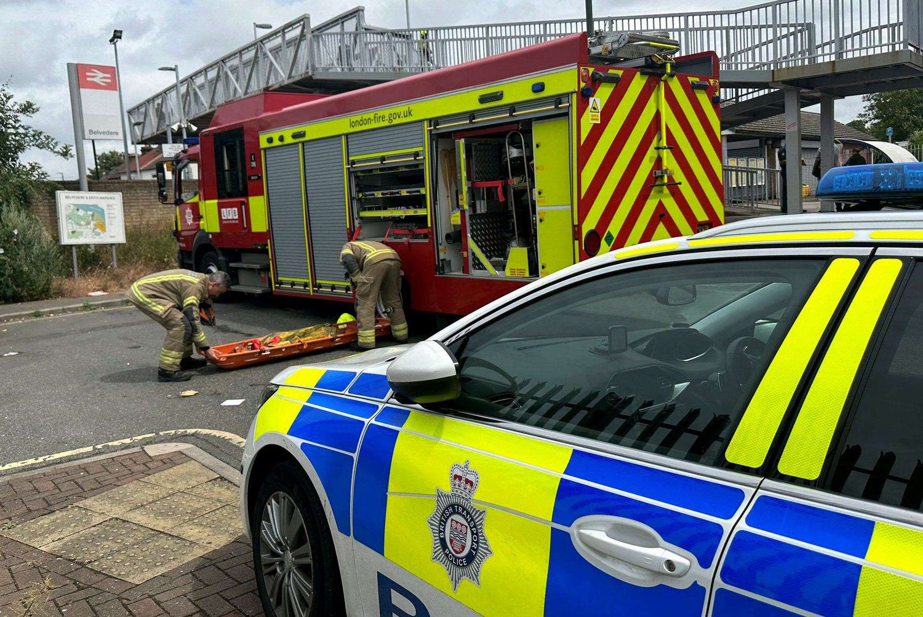 Police and the fire service attended. Picture: UKNIP