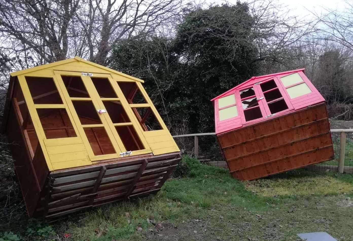 The wendy houses in the Great Outdoors play area in Swanley Park have been vandalised