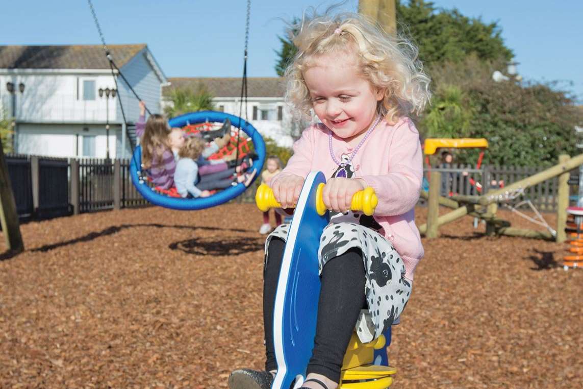 Children have a huge amount of fun at the park.