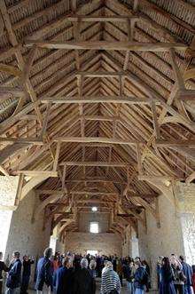 Restored barn at Westenhanger Castle, near Hythe