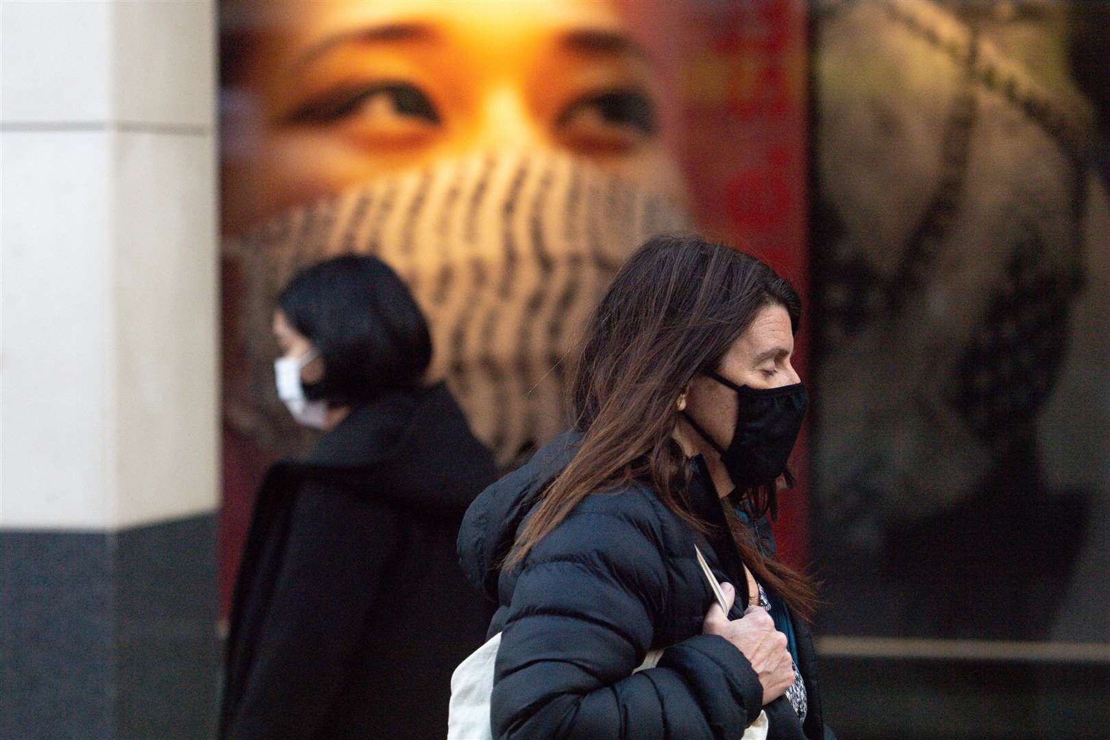 People wearing face coverings in Nottingham city centre (Jacob King/PA)