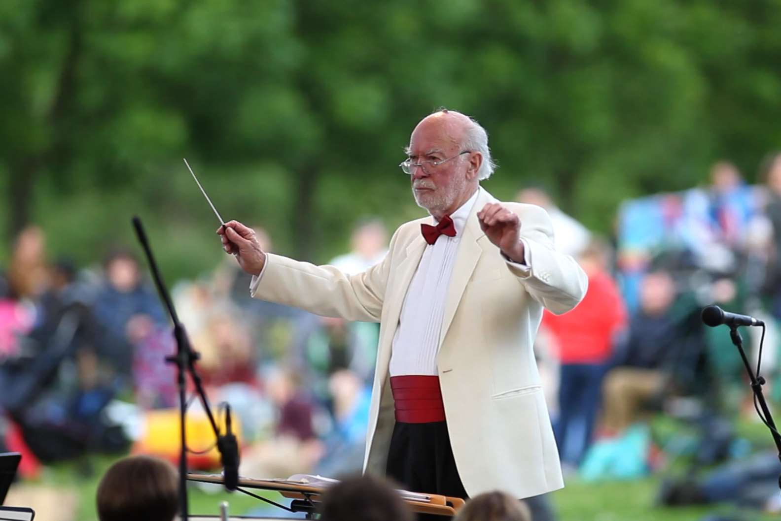 Jeffrey Vaughan Martin conducts at the Proms in the Park in Maidstone in 2015
