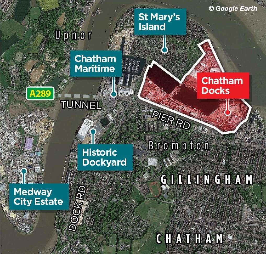 The entire Chatham Docks site.