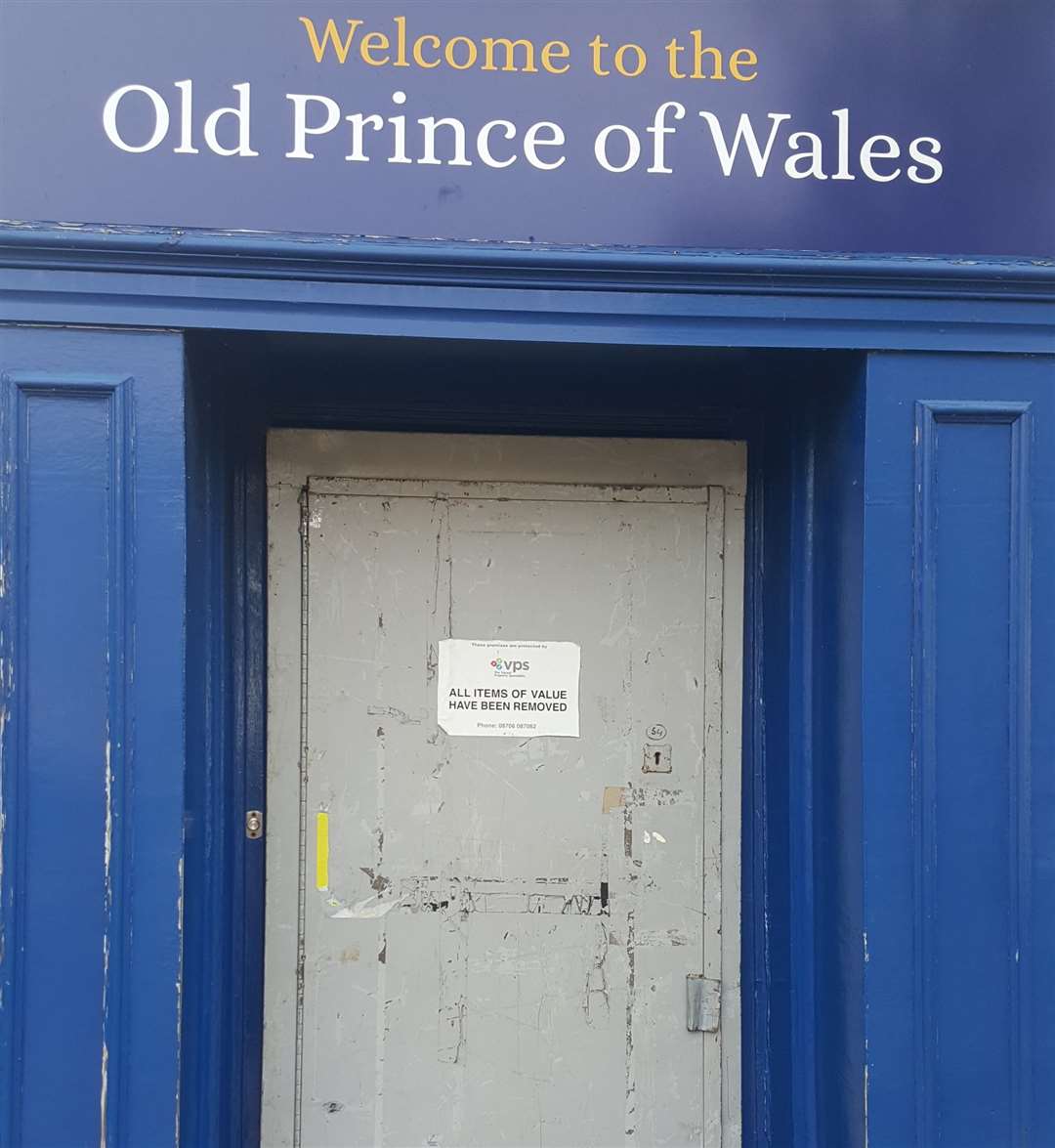 The Old Prince of Wales has been boarded up