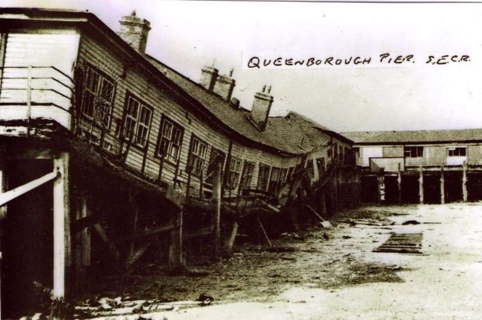 The sad state of Queenborough Pier as it began falling into the water