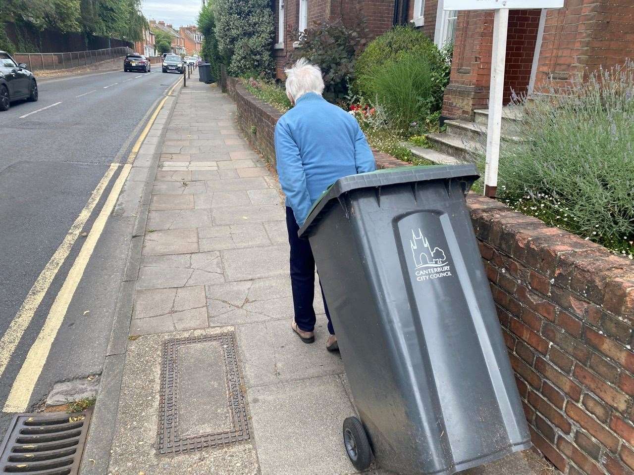 Nan Miller wheeled her green waste bin two miles to the Canterbury tip