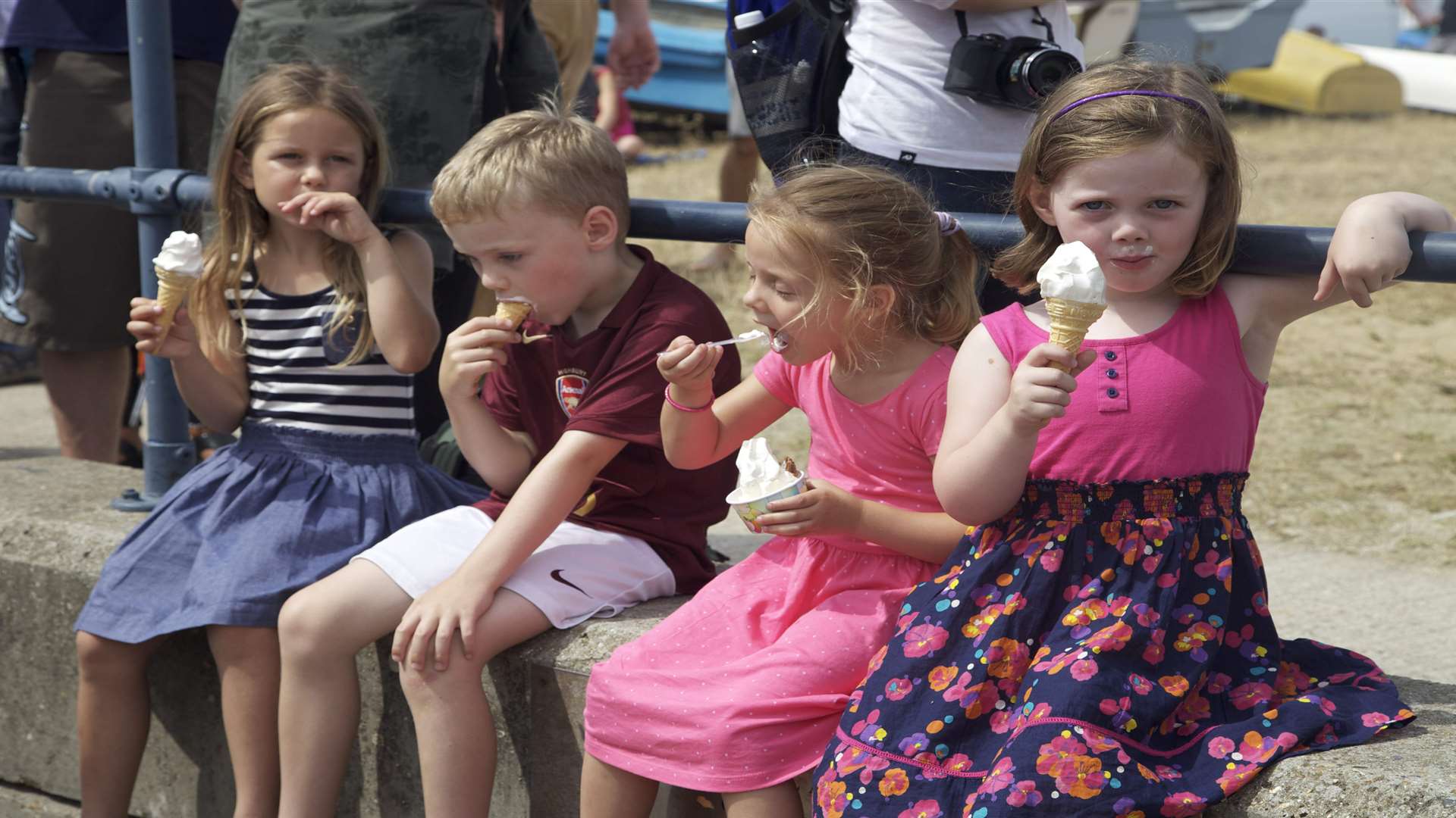 Kids eating ice cream. Picture credit - Christina Burrows