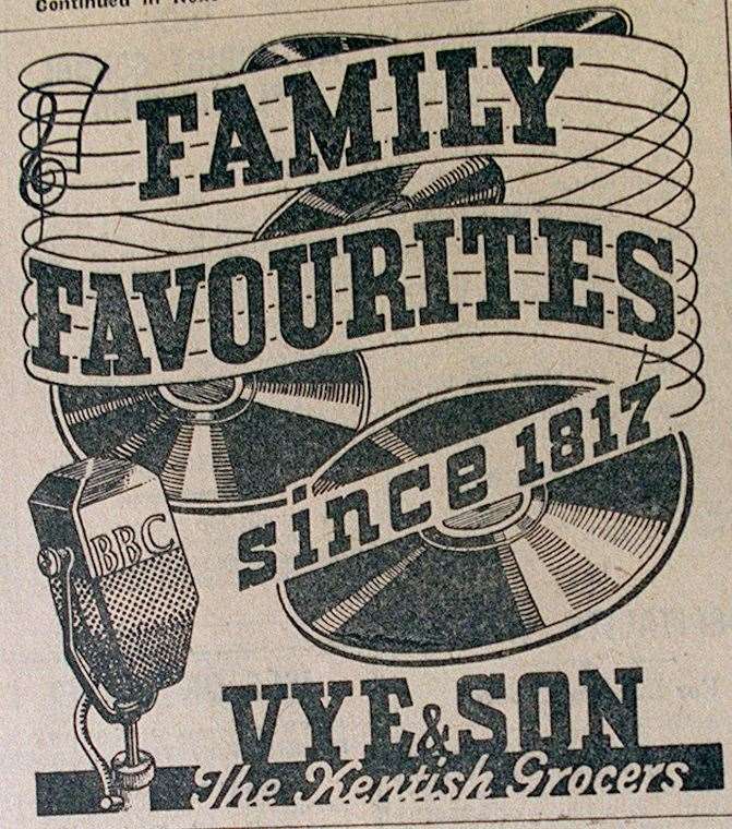 A Vye and Son advert from 1948, cashing in on the popularity of a BBC radio programme