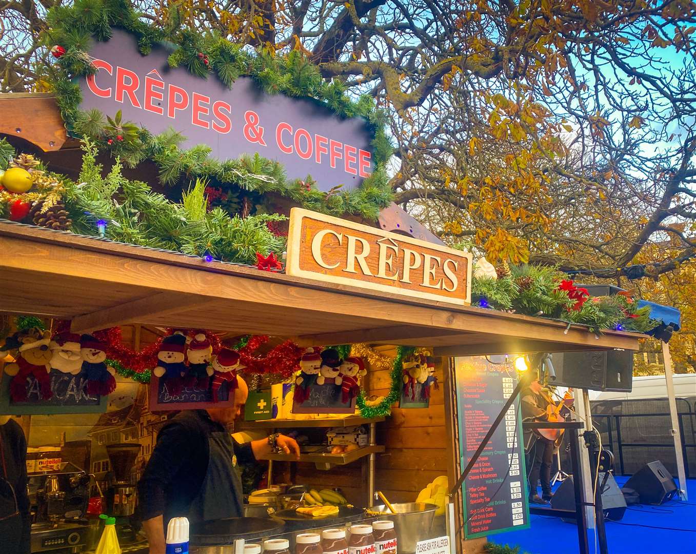 The crêpe stands had lots of toppings on offer, but we went for the classic lemon and sugar