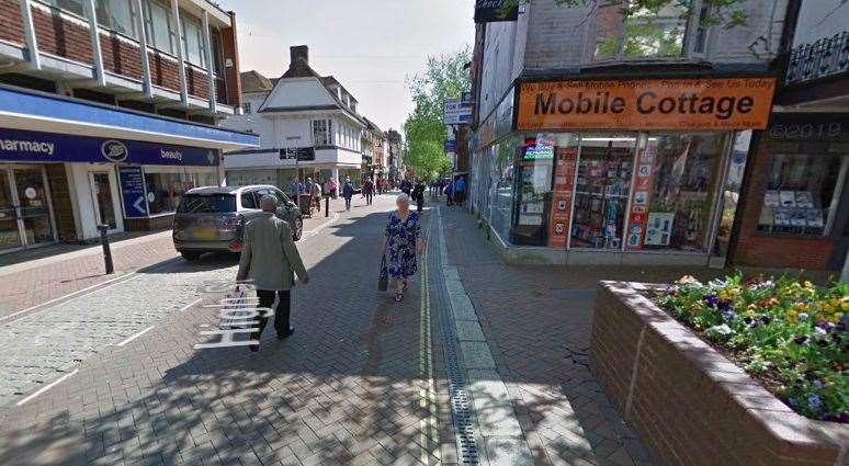 Mobile Cottage in Ashford High Street prior to the attack. Picture: Google
