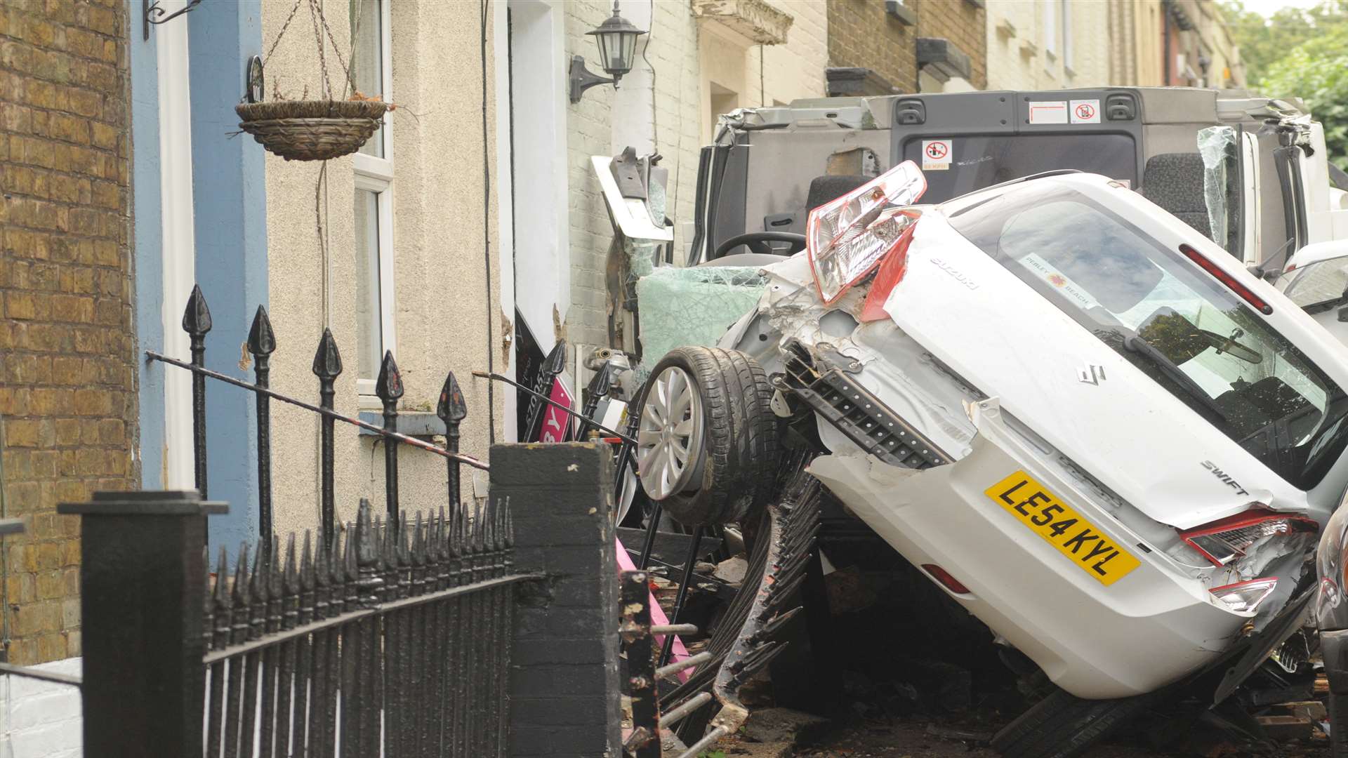 The crash in Marlborough Road. Picture: Steve Crispe