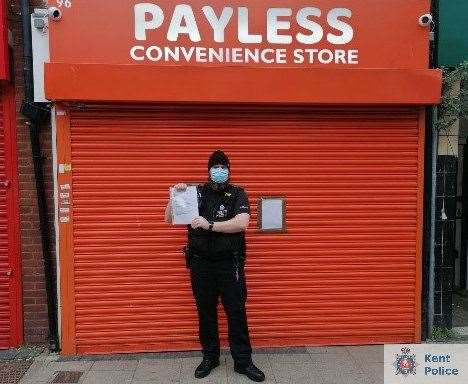 Payless Convenience Store in Gillingham High Street has been issued with a closure order