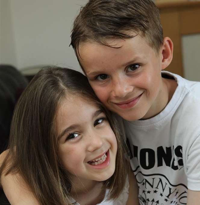 Ella Elderfield, six, was given a bone marrow transplant from brother, Jack