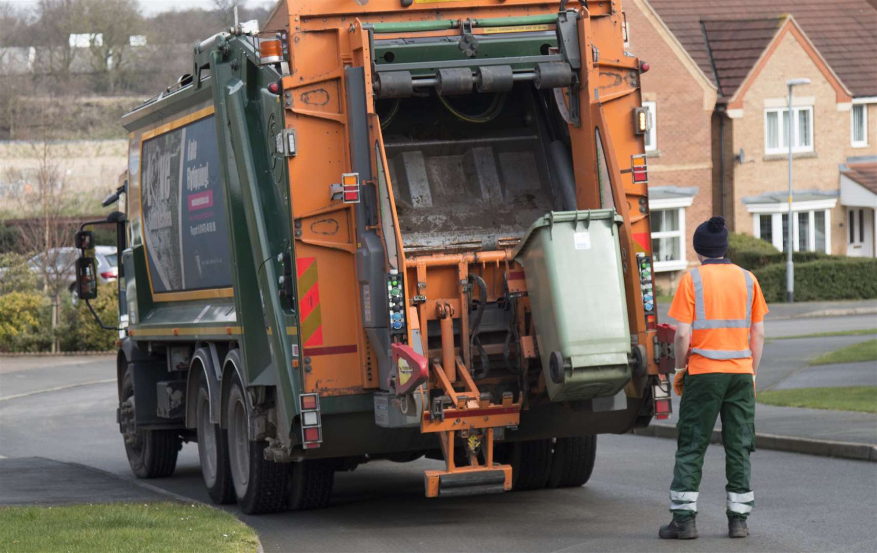 A garden waste collection takes place