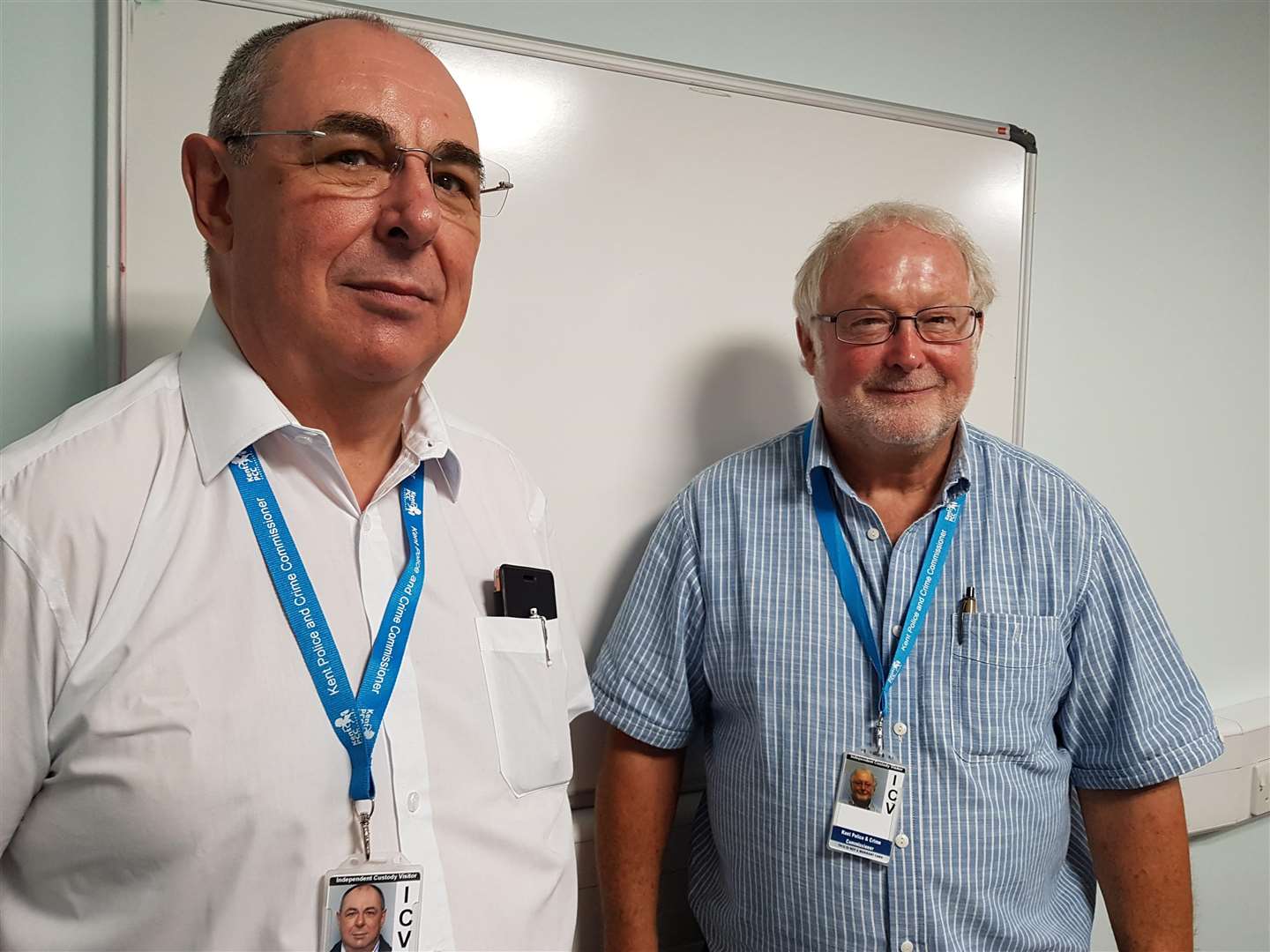 Jim Williamson, left, and Neil Matthews are members of the independent custody visiting scheme
