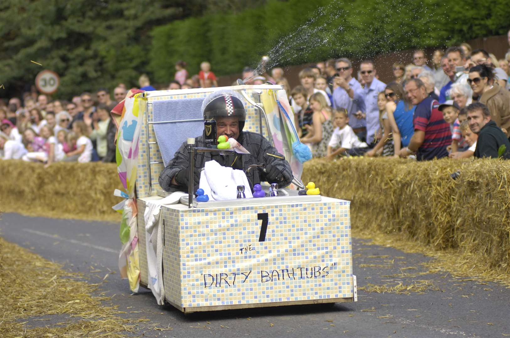 The Newington trio's 'Soapy soapbox' Picture: Gary Browne