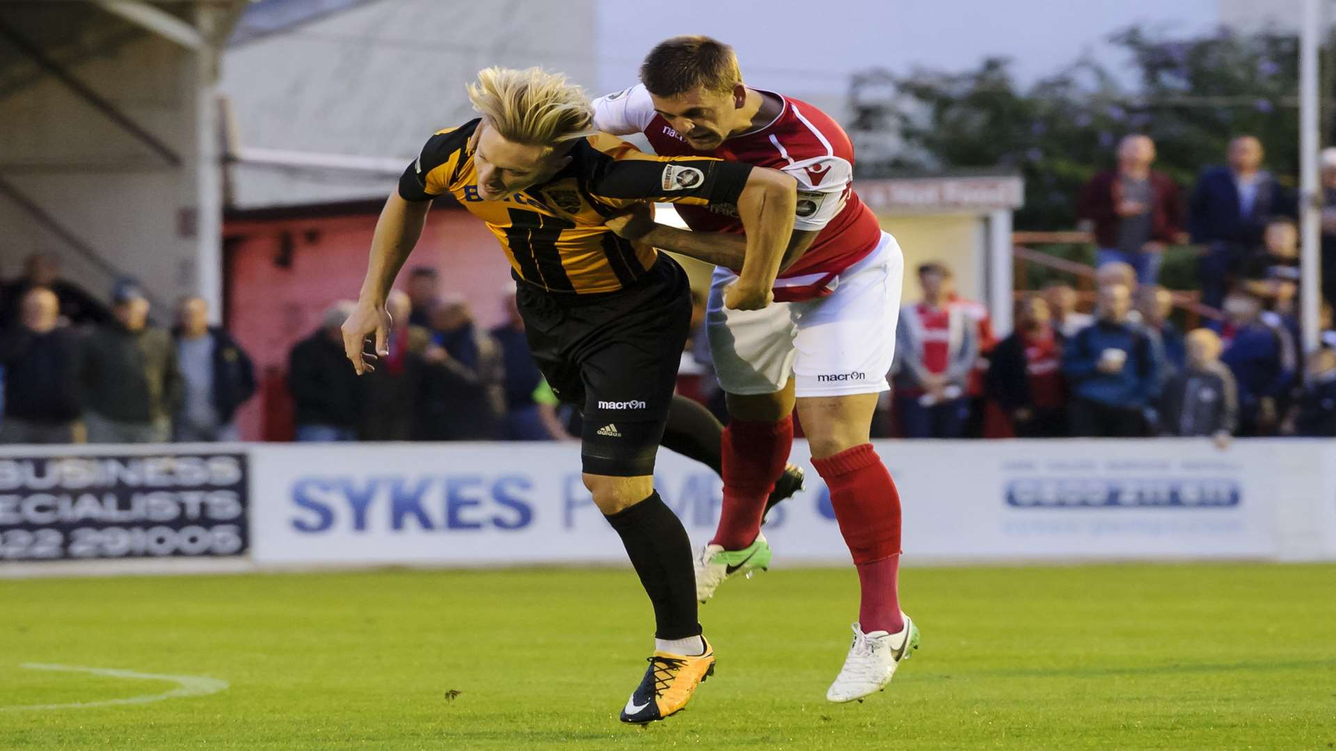 Sam Magri (right) will miss two Ebbsfleet games when he goes away with Malta Picture: Andy Payton