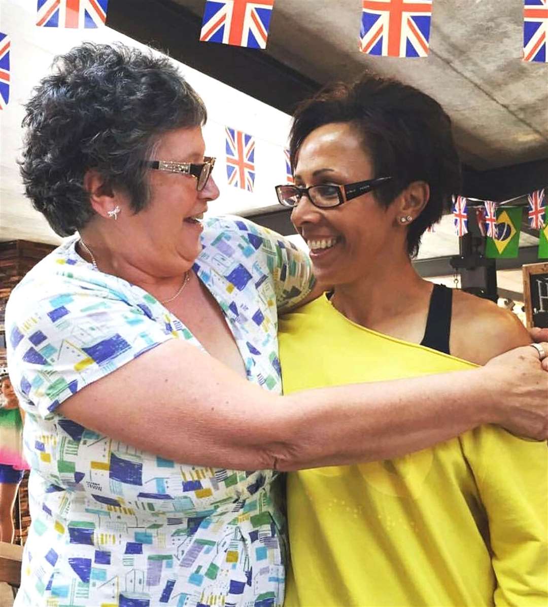 Dame Kelly Holmes with her mother, Pam. Picture: Kelly Holmes/PA
