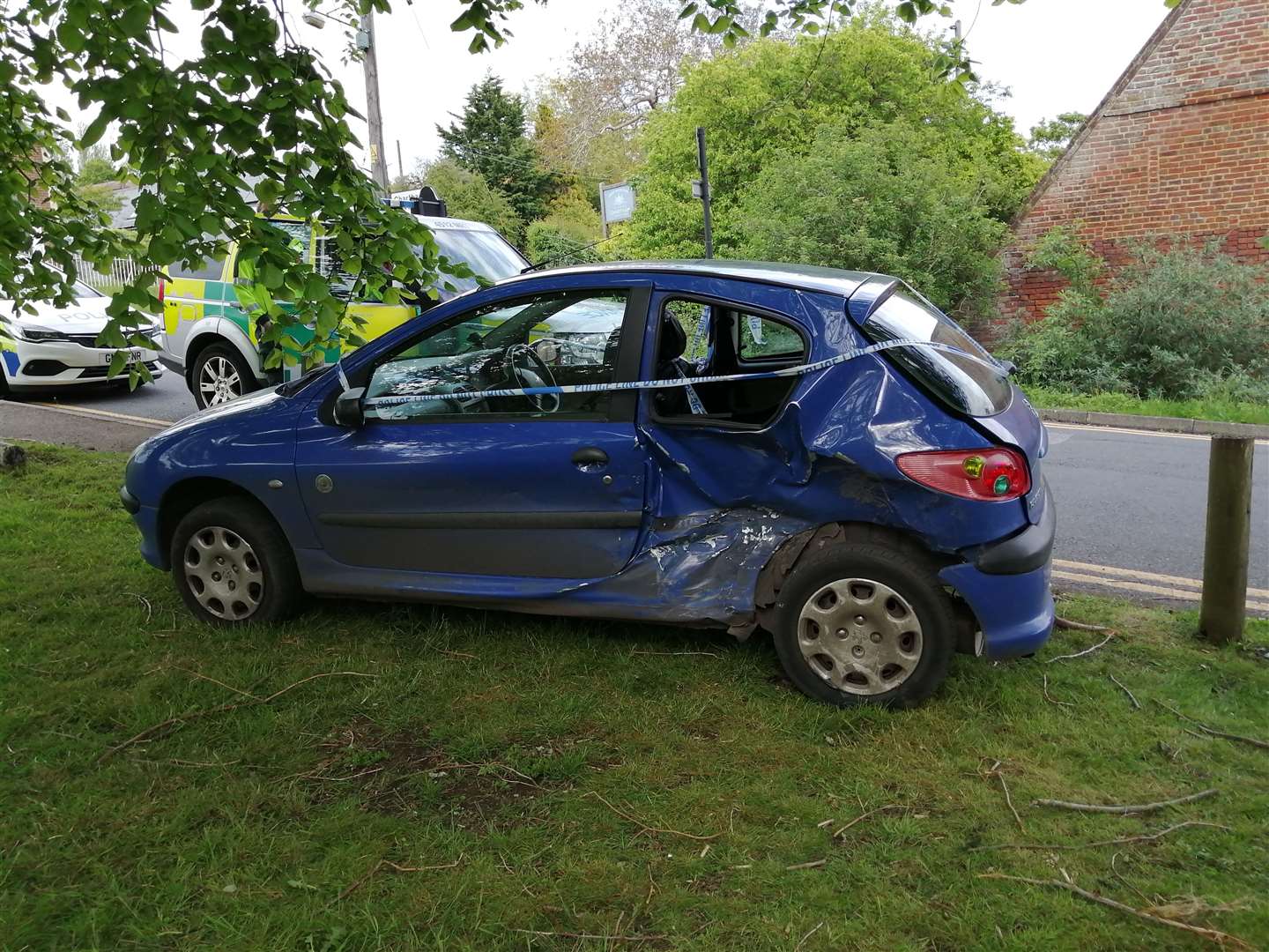 At least two people have been taken to hospital after a crash on the A28