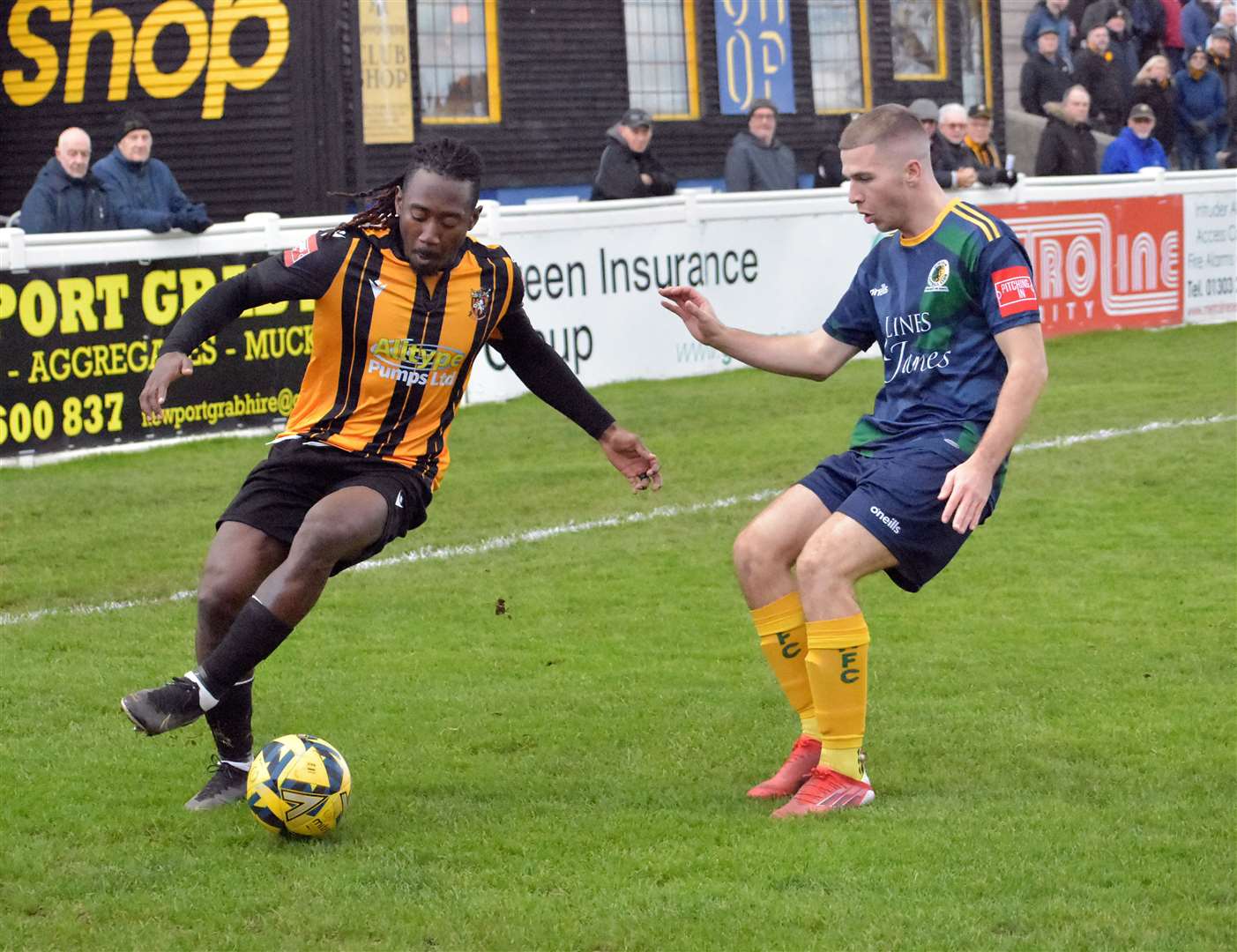 Match action between Folkestone Invicta and Horsham Picture: Randolph File